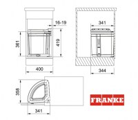 CONTENEDOR RESIDUOS SORTER PIVOT 400 FRANKE